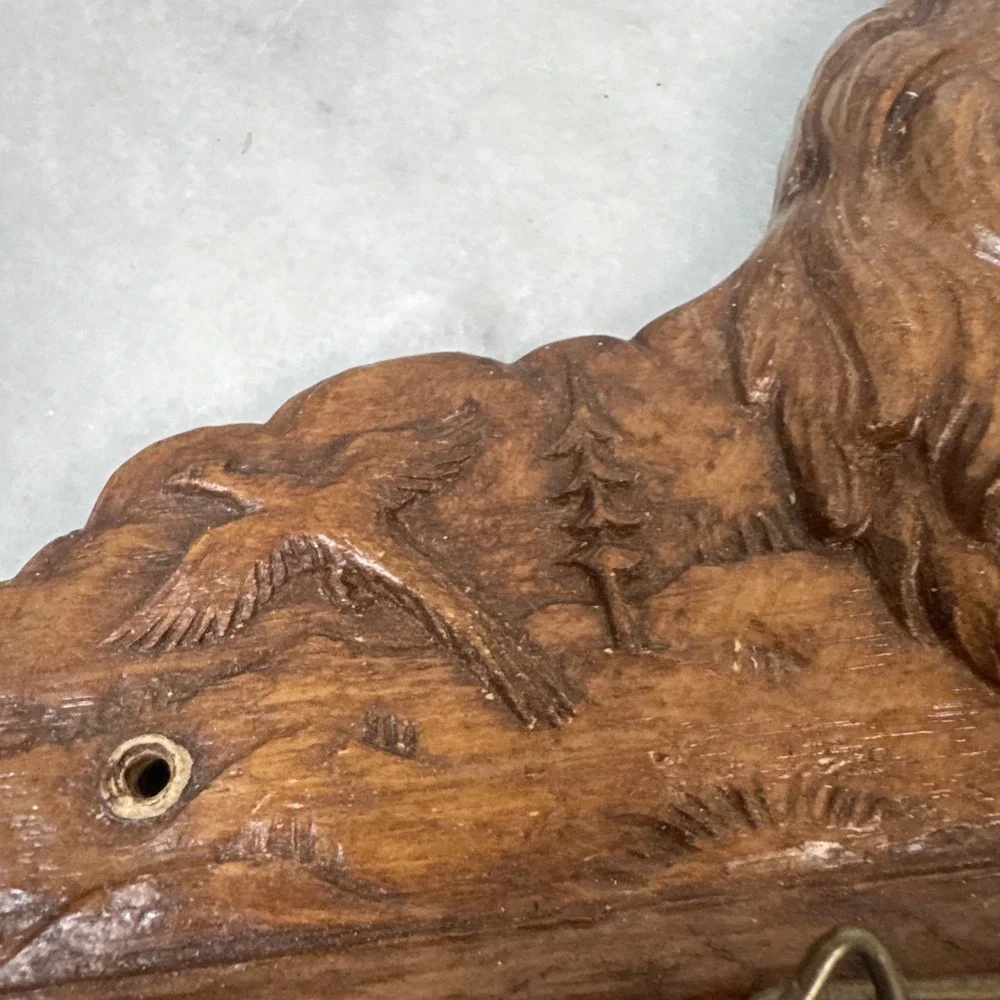 BS3 Vint chalkware Irish setter cocker spaniel rooster pheasant tie belt hanger